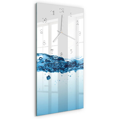Horloge rectangulaire verticale Eau