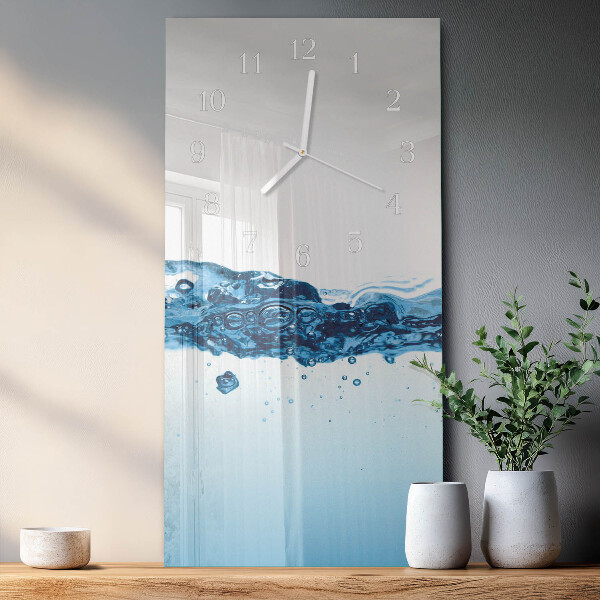 Horloge rectangulaire verticale Eau