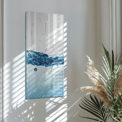 Horloge rectangulaire verticale Eau