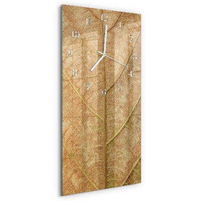Horloge rectangulaire verticale Feuille