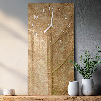 Horloge rectangulaire verticale Feuille