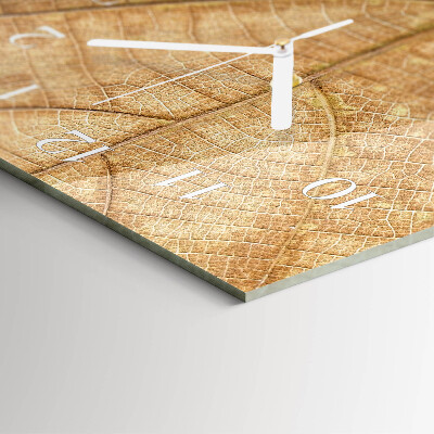 Horloge rectangulaire verticale Feuille