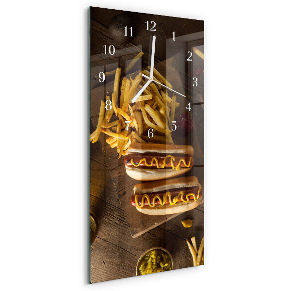 Horloge rectangulaire verticale Restauration rapide