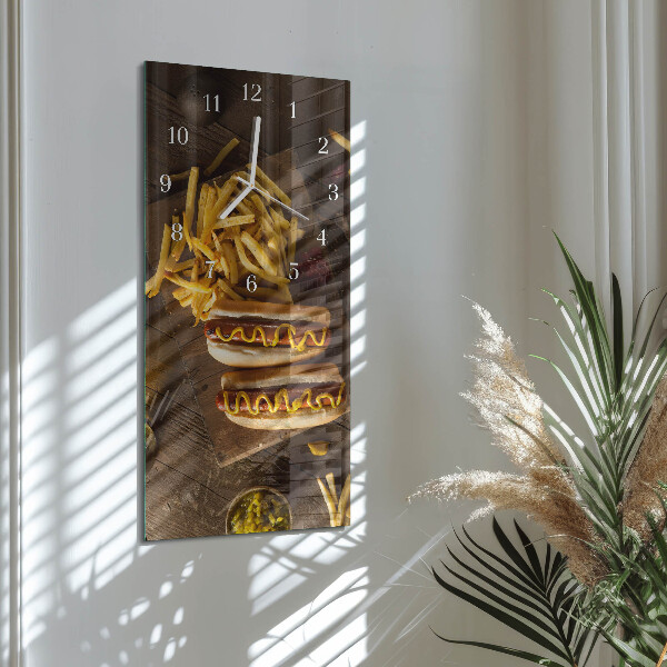 Horloge rectangulaire verticale Restauration rapide