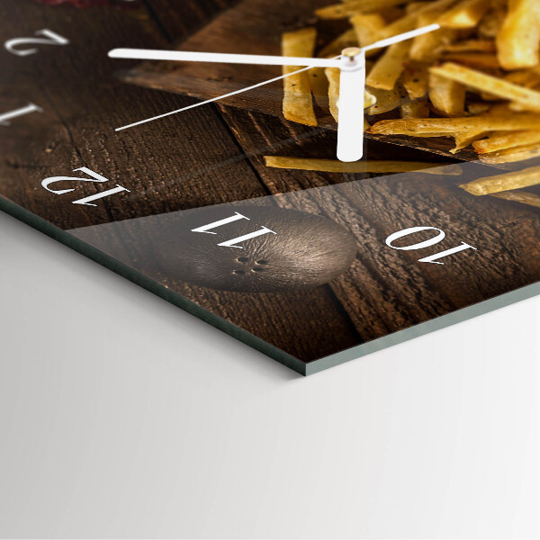 Horloge rectangulaire verticale Restauration rapide
