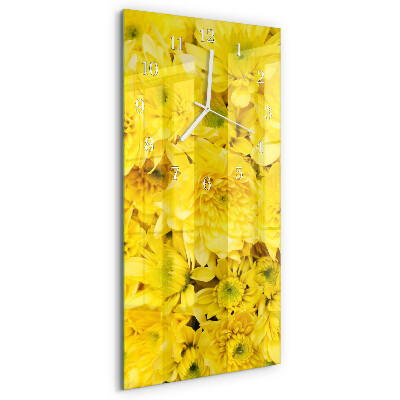 Horloge rectangulaire verticale Fleurs