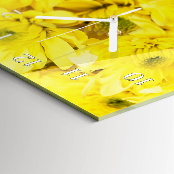 Horloge rectangulaire verticale Fleurs