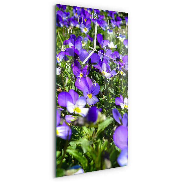 Horloge rectangulaire verticale Primevères