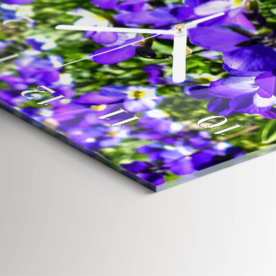 Horloge rectangulaire verticale Primevères