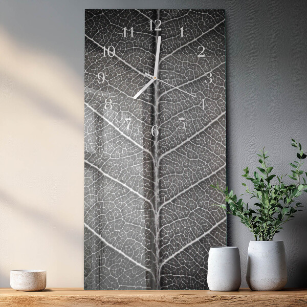 Horloge rectangulaire verticale Feuille