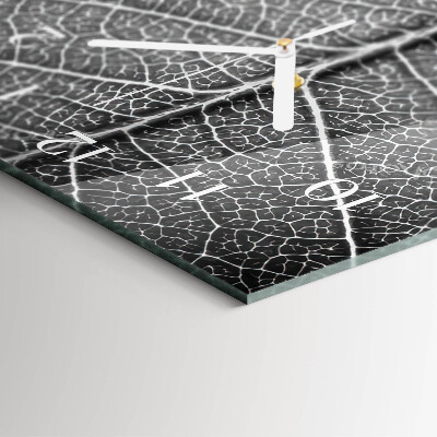 Horloge rectangulaire verticale Feuille