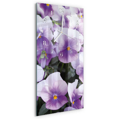 Horloge rectangulaire verticale Fleurs