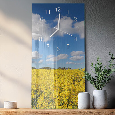 Horloge rectangulaire verticale Champ