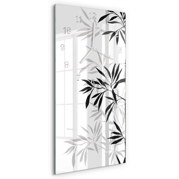 Horloge rectangulaire verticale Bambou