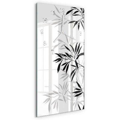 Horloge rectangulaire verticale Bambou