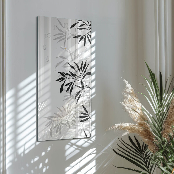Horloge rectangulaire verticale Bambou