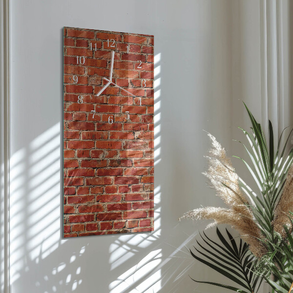 Horloge rectangulaire verticale Mur de briques