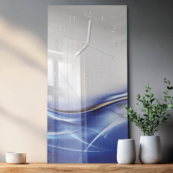 Horloge rectangulaire verticale Lignes abstraites