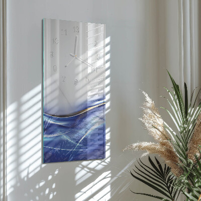 Horloge rectangulaire verticale Lignes abstraites