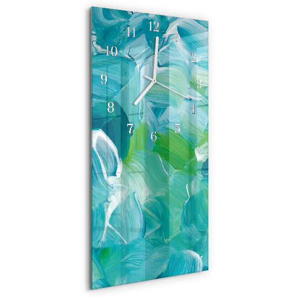 Horloge rectangulaire verticale Vague