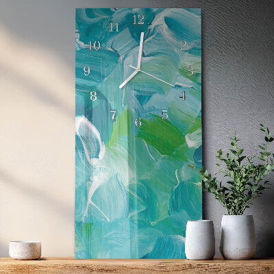 Horloge rectangulaire verticale Vague