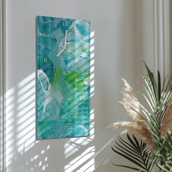 Horloge rectangulaire verticale Vague