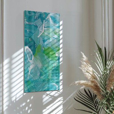 Horloge rectangulaire verticale Vague