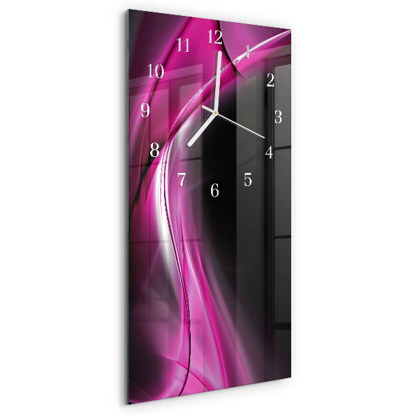 Horloge rectangulaire verticale Lignes abstraites
