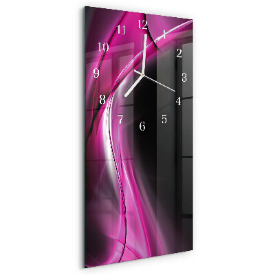 Horloge rectangulaire verticale Lignes abstraites
