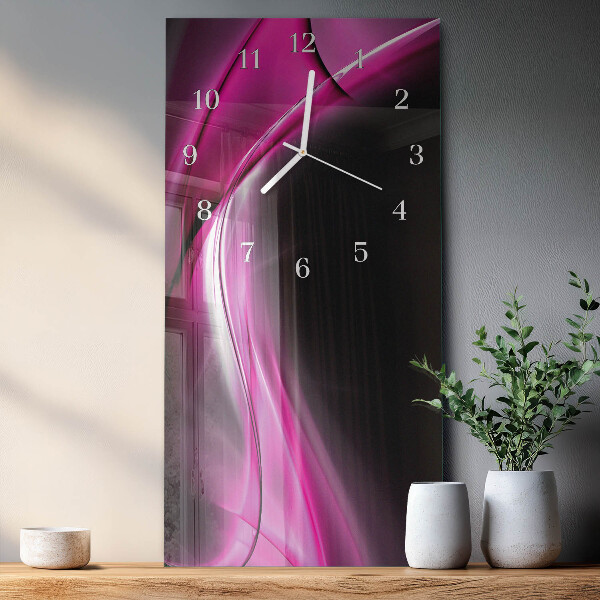 Horloge rectangulaire verticale Lignes abstraites