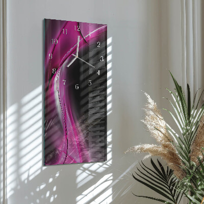 Horloge rectangulaire verticale Lignes abstraites