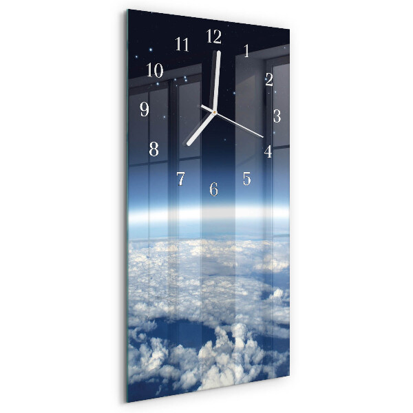 Horloge rectangulaire verticale L'univers de la Terre