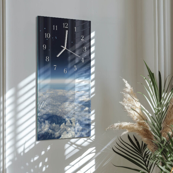 Horloge rectangulaire verticale L'univers de la Terre