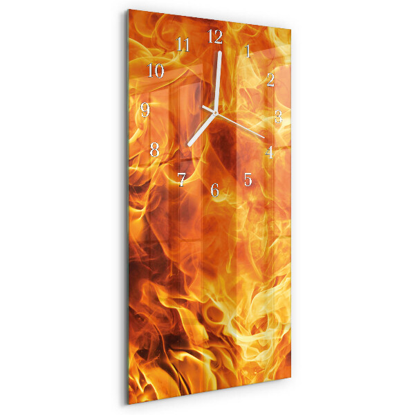 Horloge rectangulaire verticale Feu