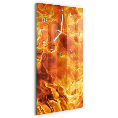 Horloge rectangulaire verticale Feu