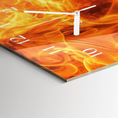 Horloge rectangulaire verticale Feu