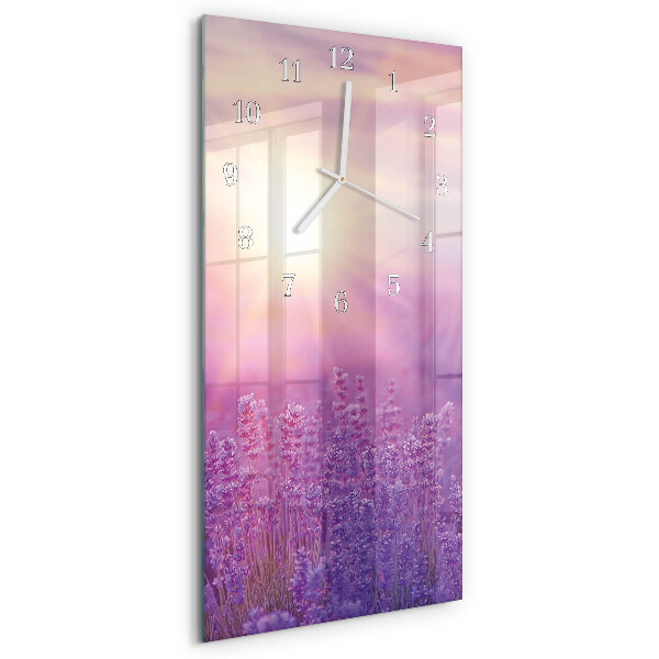Horloge rectangulaire verticale Lavande