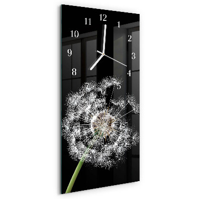 Horloge rectangulaire verticale Pissenlit