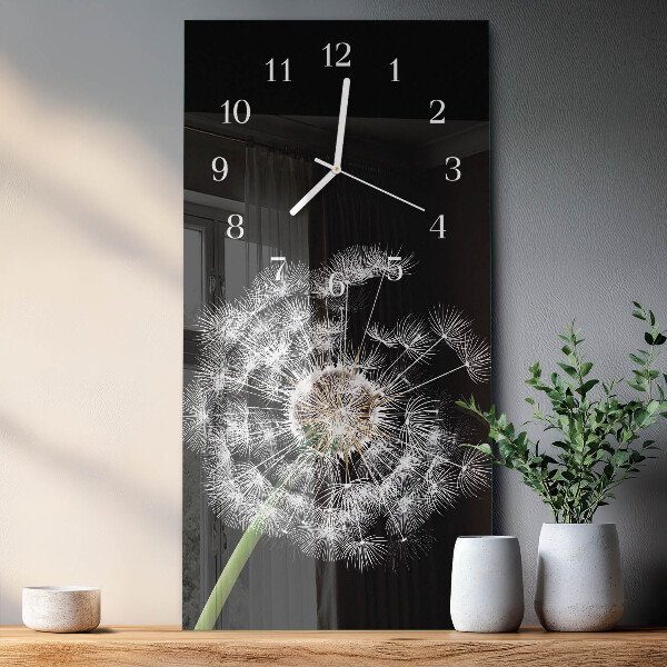 Horloge rectangulaire verticale Pissenlit
