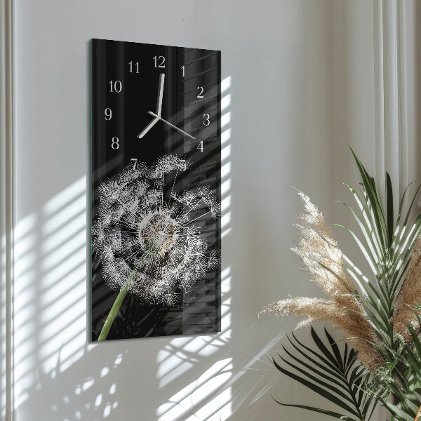 Horloge rectangulaire verticale Pissenlit