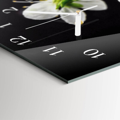 Horloge rectangulaire verticale Fleurs