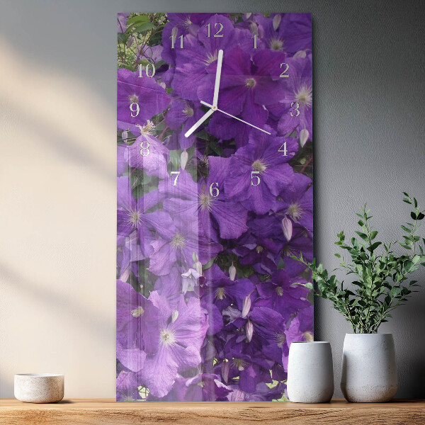 Horloge rectangulaire verticale Primevères