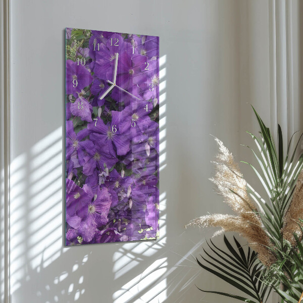 Horloge rectangulaire verticale Primevères