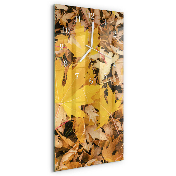 Horloge rectangulaire verticale Feuilles