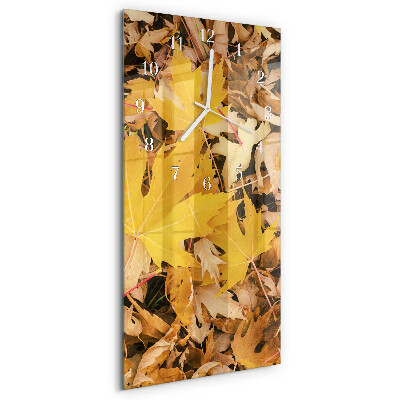 Horloge rectangulaire verticale Feuilles