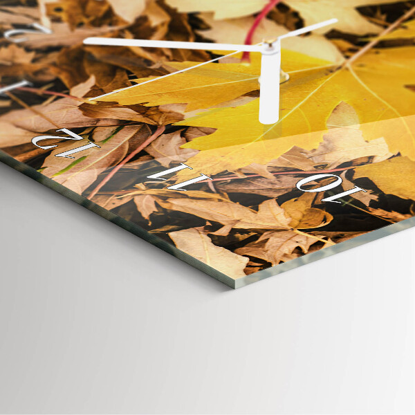 Horloge rectangulaire verticale Feuilles