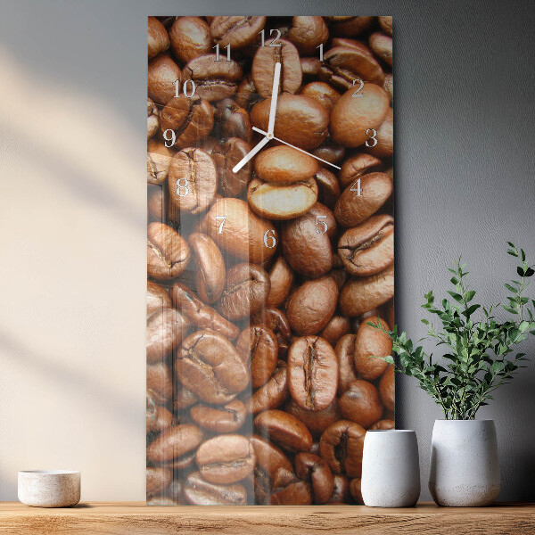 Horloge rectangulaire verticale Café en grains