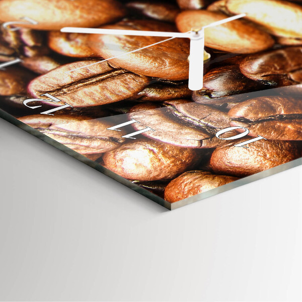 Horloge rectangulaire verticale Café en grains