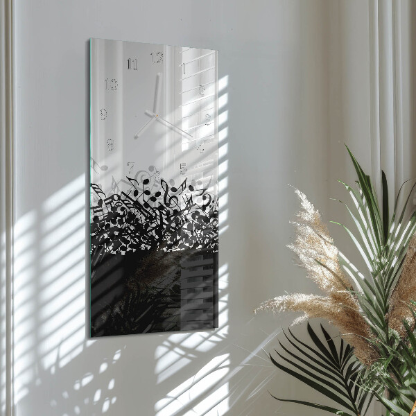 Horloge rectangulaire verticale Notes