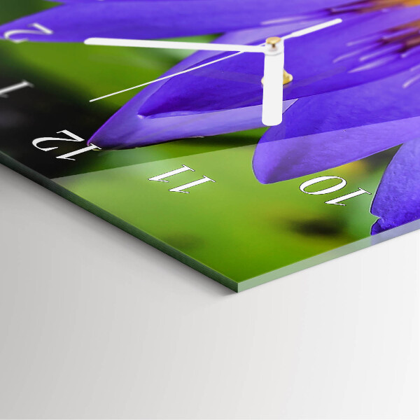 Horloge rectangulaire verticale Fleur